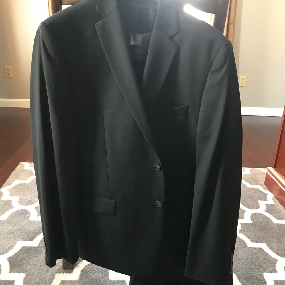 Calvin Klein charcoal gray suit